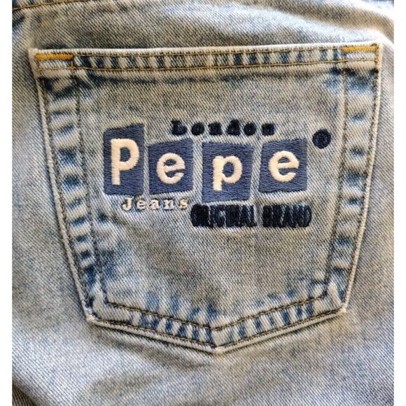 Vintage Buckle Pepe Jeans 26 Betty High Rise Embroidered Raw Cuff - Picture 12 of 15